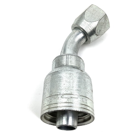 Eaton Fitting, Hyd, Weathergrip, Jic/37 Deg Female Swivel 45 Deg Tube Elbow, 3/4-16 Thread, -08 Hose 08Z-688